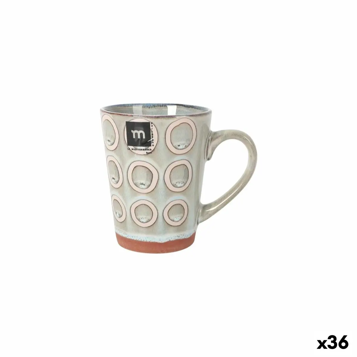 Mug La Mediterránea Almudena Grey 330 Ml (36 Units) 1