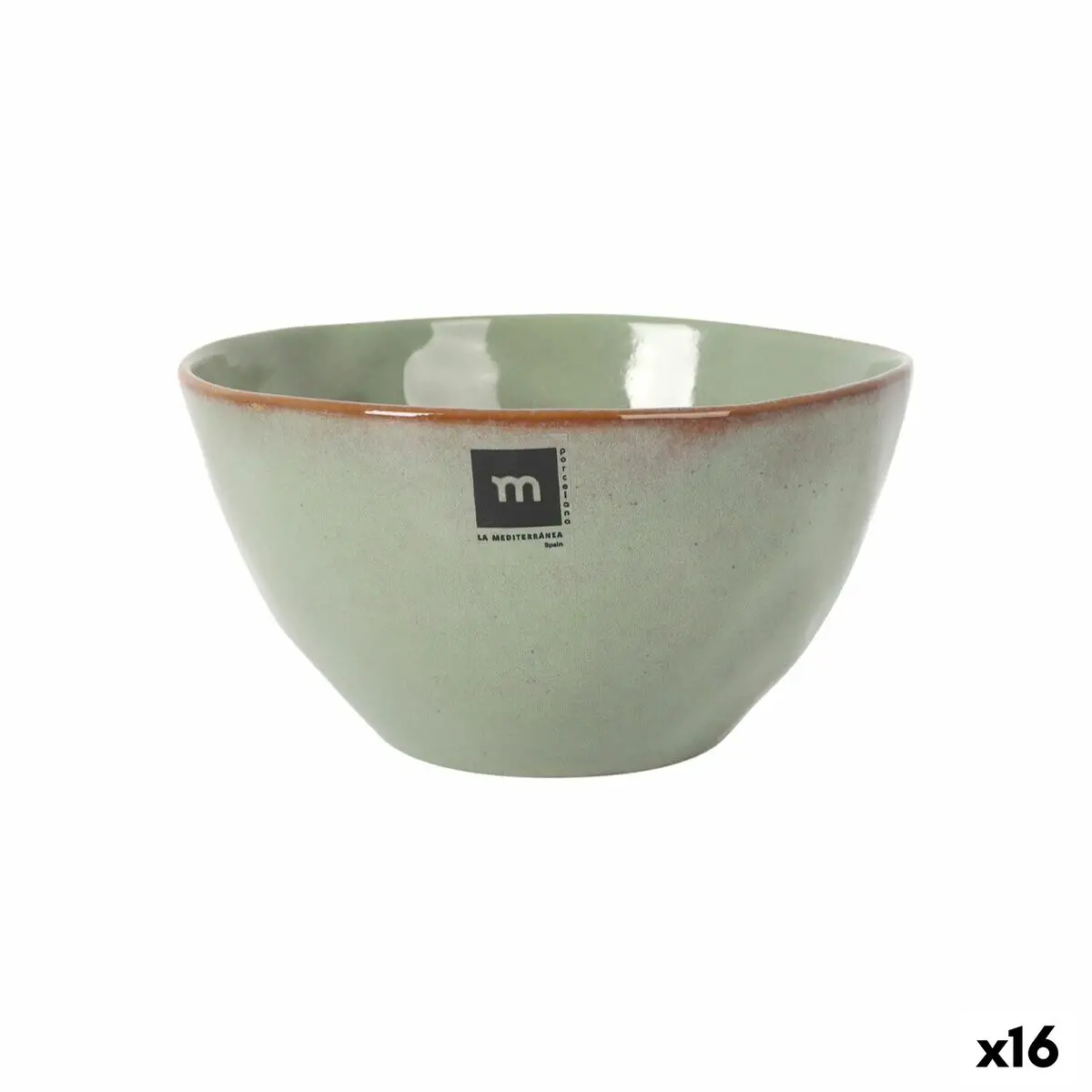 Bowl La Mediterránea Macarella Green Ø 18 Cm 1,3 L (16 Units) 1