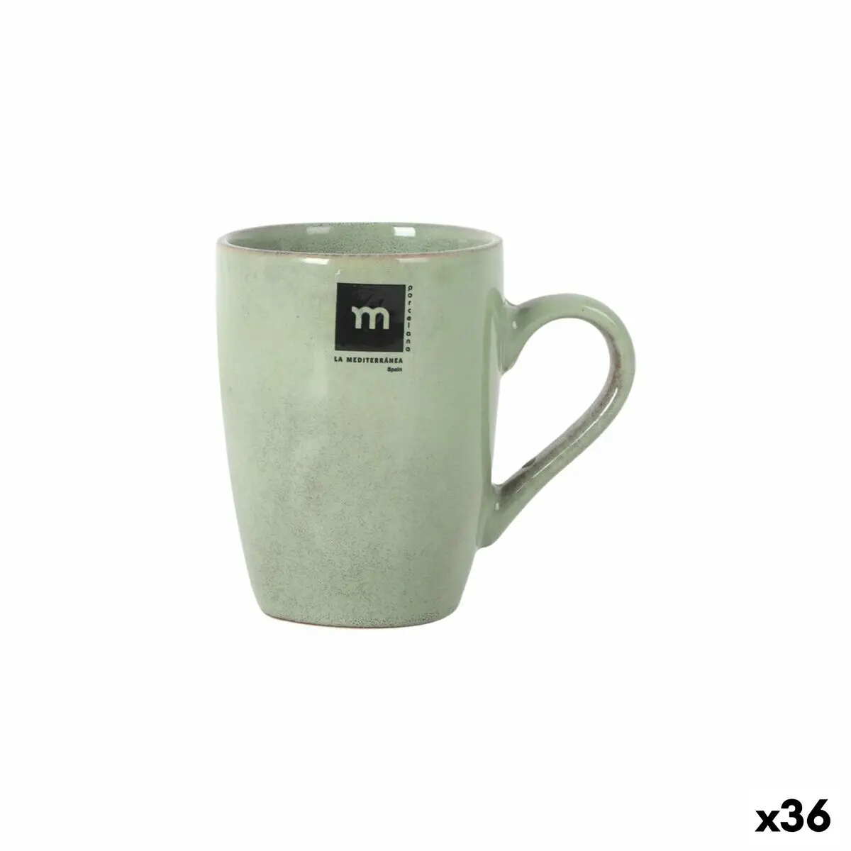 Mug La Mediterránea Macarella Green 320 Ml 0,32 L (36 Units) 1