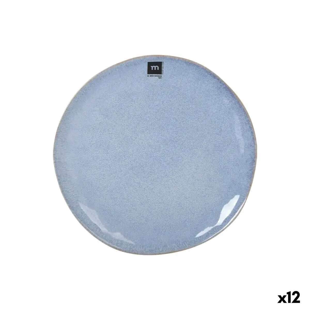 Flat Plate La Mediterránea Macarella Blue Ø 26,5 Cm (12 Units) 1