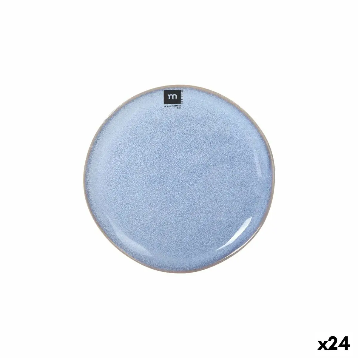 Flat Plate La Mediterránea Macarella Blue Ø 20,5 Cm (24 Units) 1