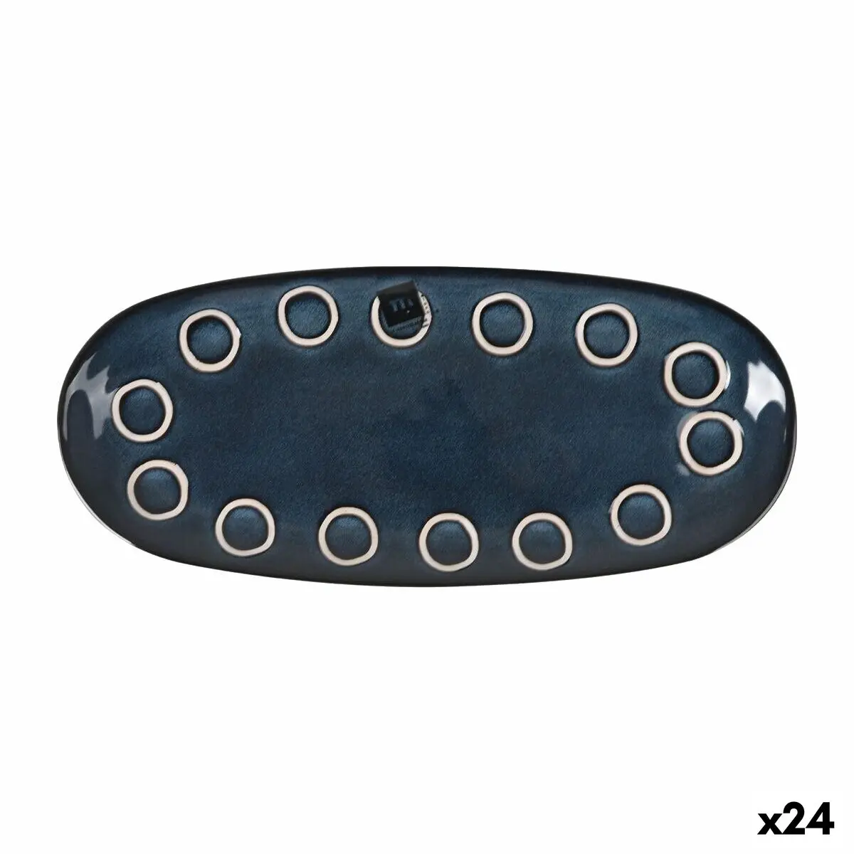 Serving Platter La Mediterránea Macarella Blue Oval 29 X 13,5 X 2,4 Cm (24 Units) 1