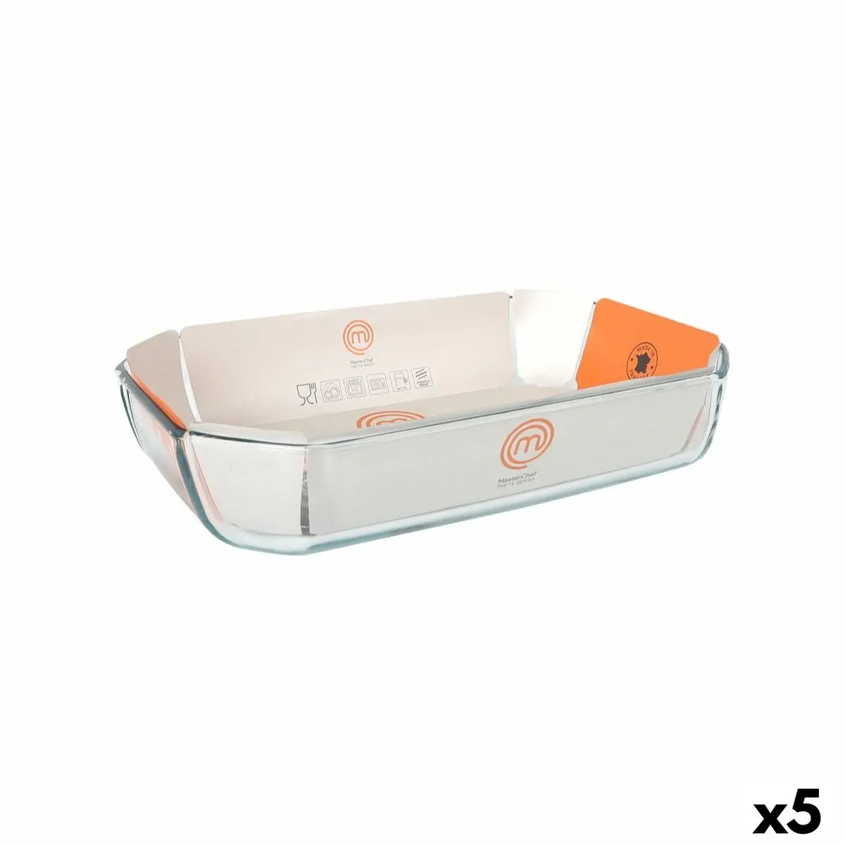 Serving Platter Masterchef Rectangular 3,2 L 33 X 22 X 6,5 Cm 33 X 22 Cm (5 Units) 1