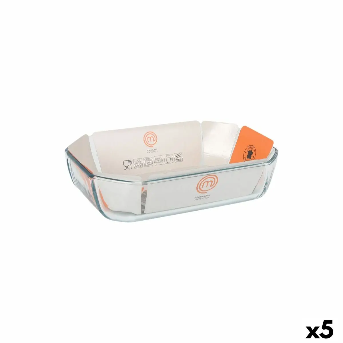 Serving Platter Masterchef Rectangular 2,2 L 27 X 18 Cm (5 Units) 1