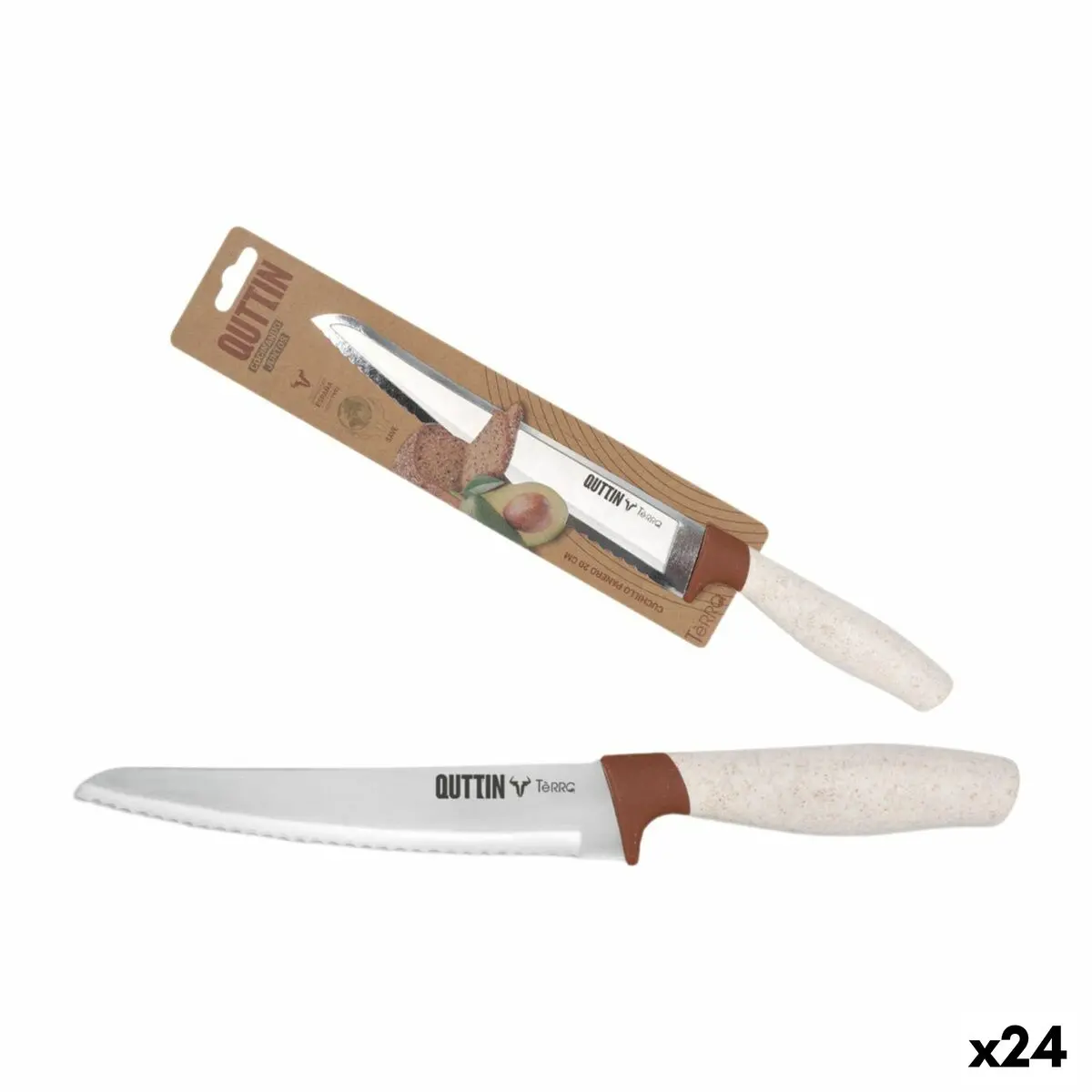 Kitchen Knife Quttin Terra 20 Cm (24 Units) 1