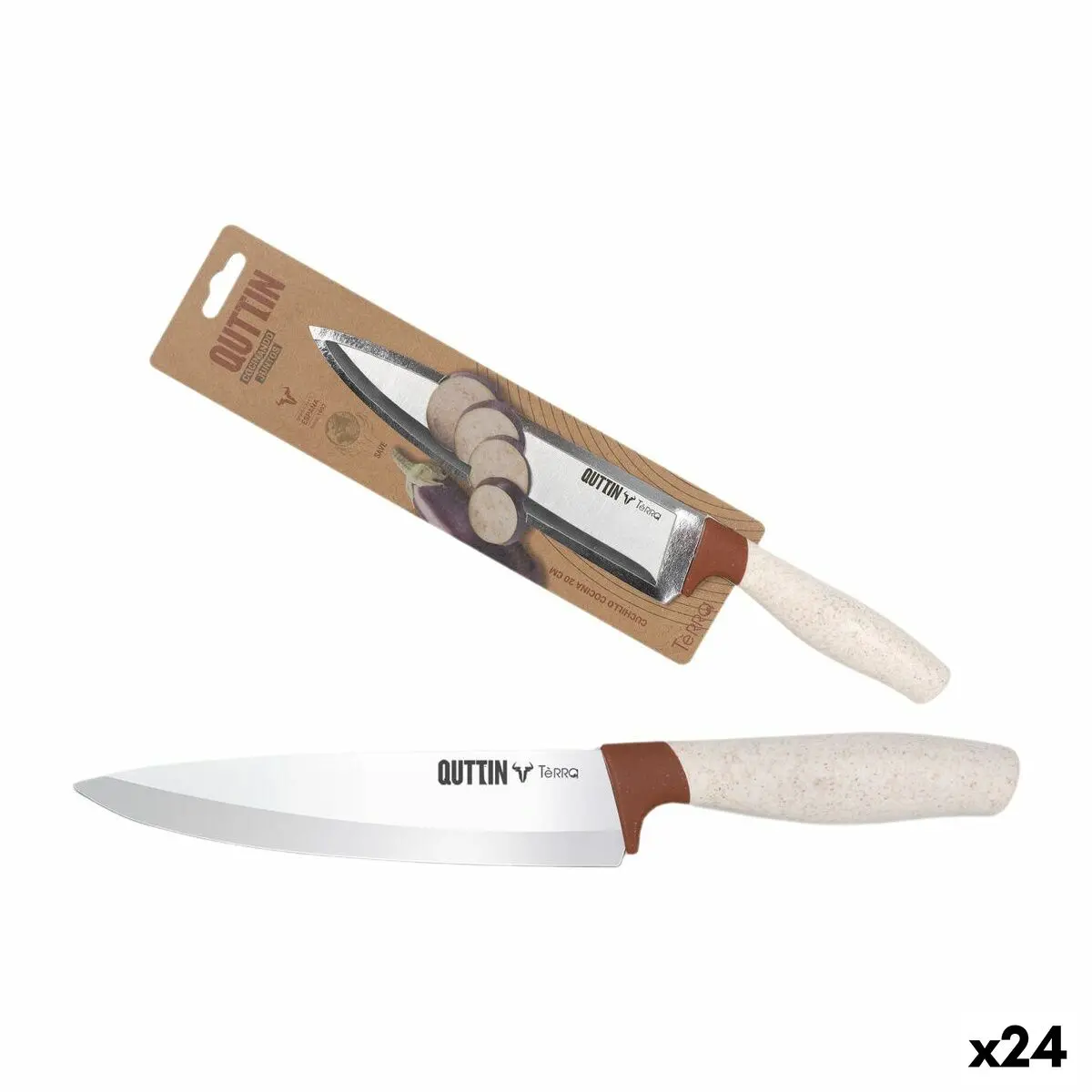 Kitchen Knife Quttin Terra 20 Cm (24 Units) 1