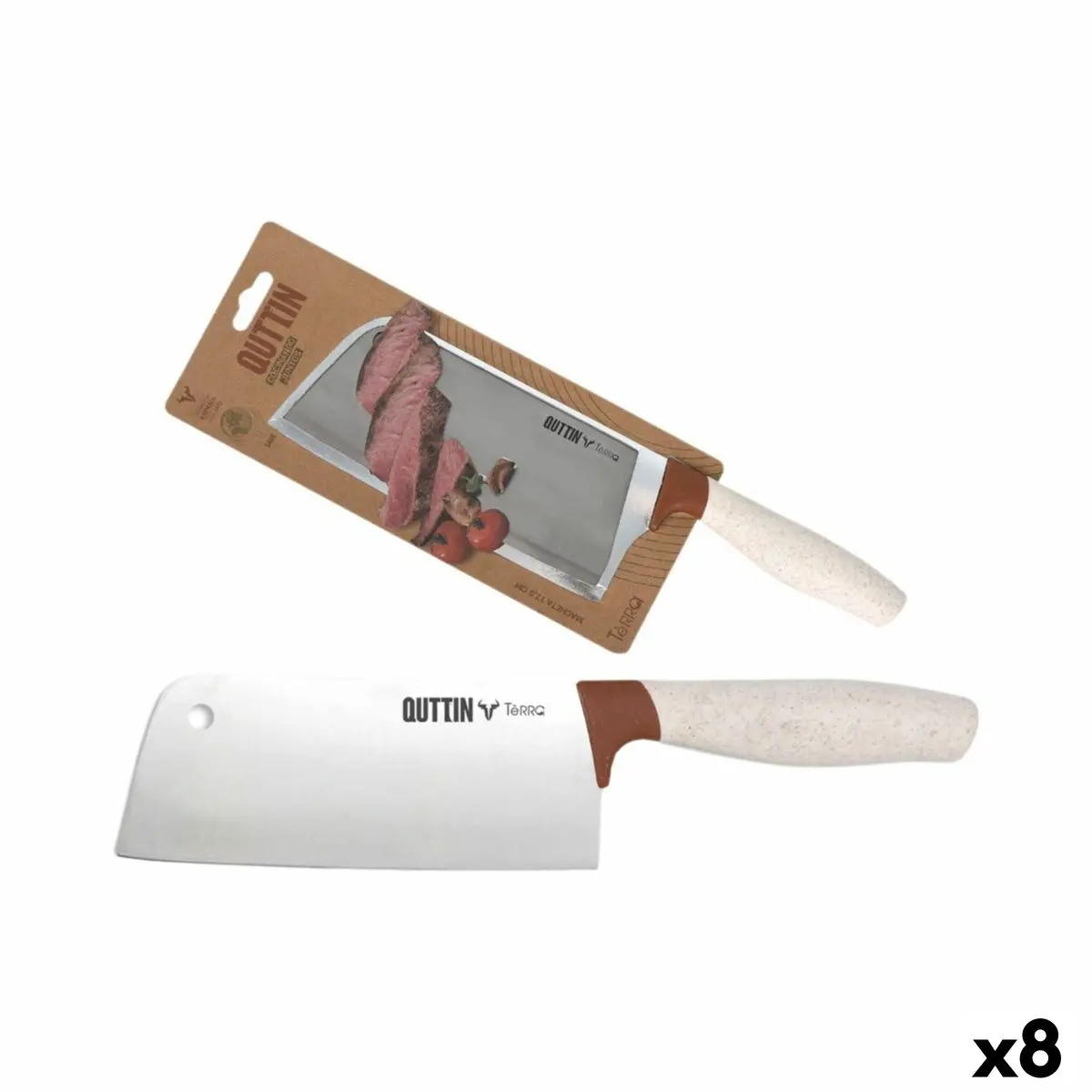 Large Cooking Knife Quttin Terra 17,5 Cm (8 Units) 1
