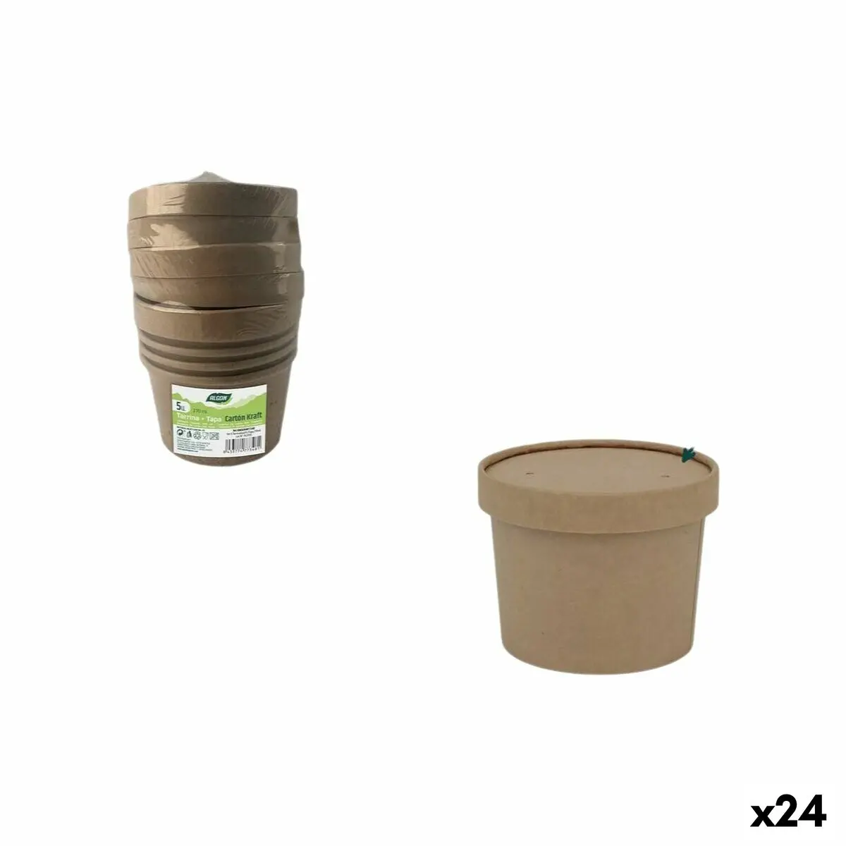 Plate Set Algon 270 Ml 5 Pieces (24 Units) 1