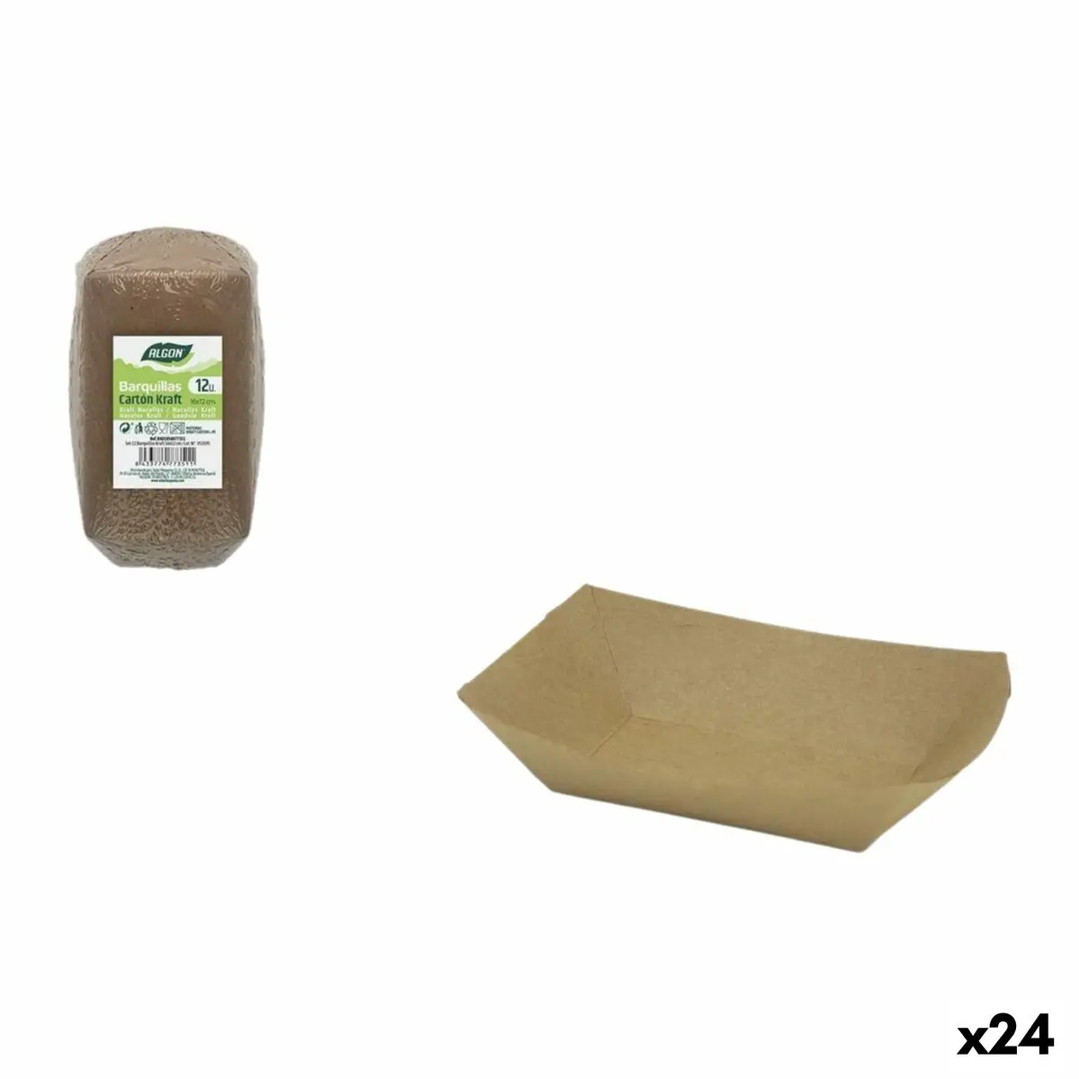 Plate Set Algon 16 X 12 X 4 Cm 12 Pieces (24 Units) 1