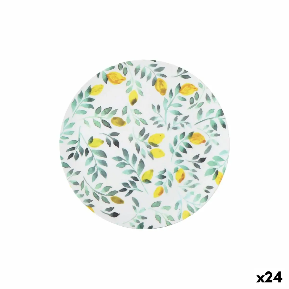 Flat Plate La Mediterránea Lemon 25,5 Cm (24 Units) 1