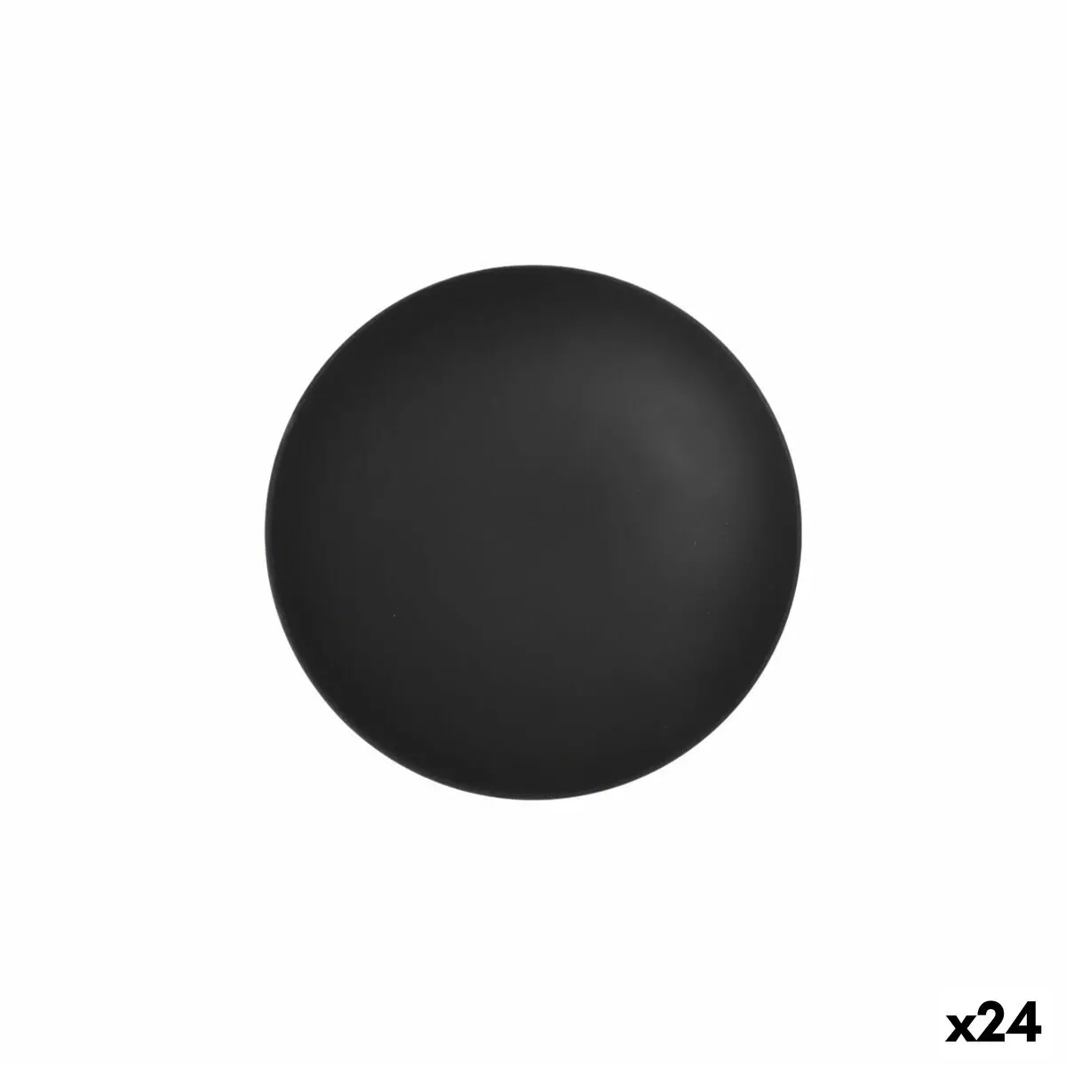 Deep Plate La Mediterránea Black 21 X 5,3 Cm (24 Units) 1