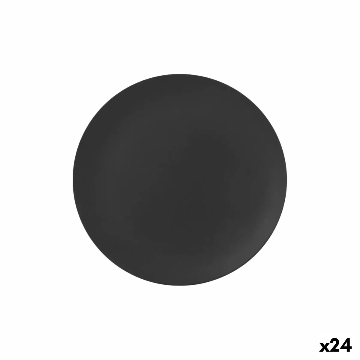 Flat Plate La Mediterránea Black 25,5 Cm (24 Units) 1