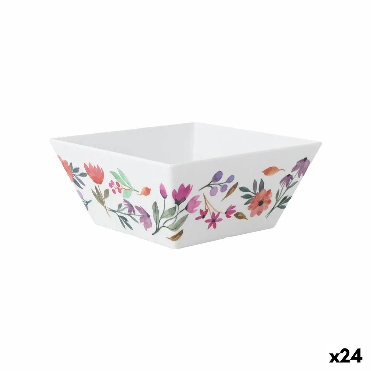 Snack Bowl La Mediterránea Flowers 18 X 18 X 8 Cm (24 Units) 1