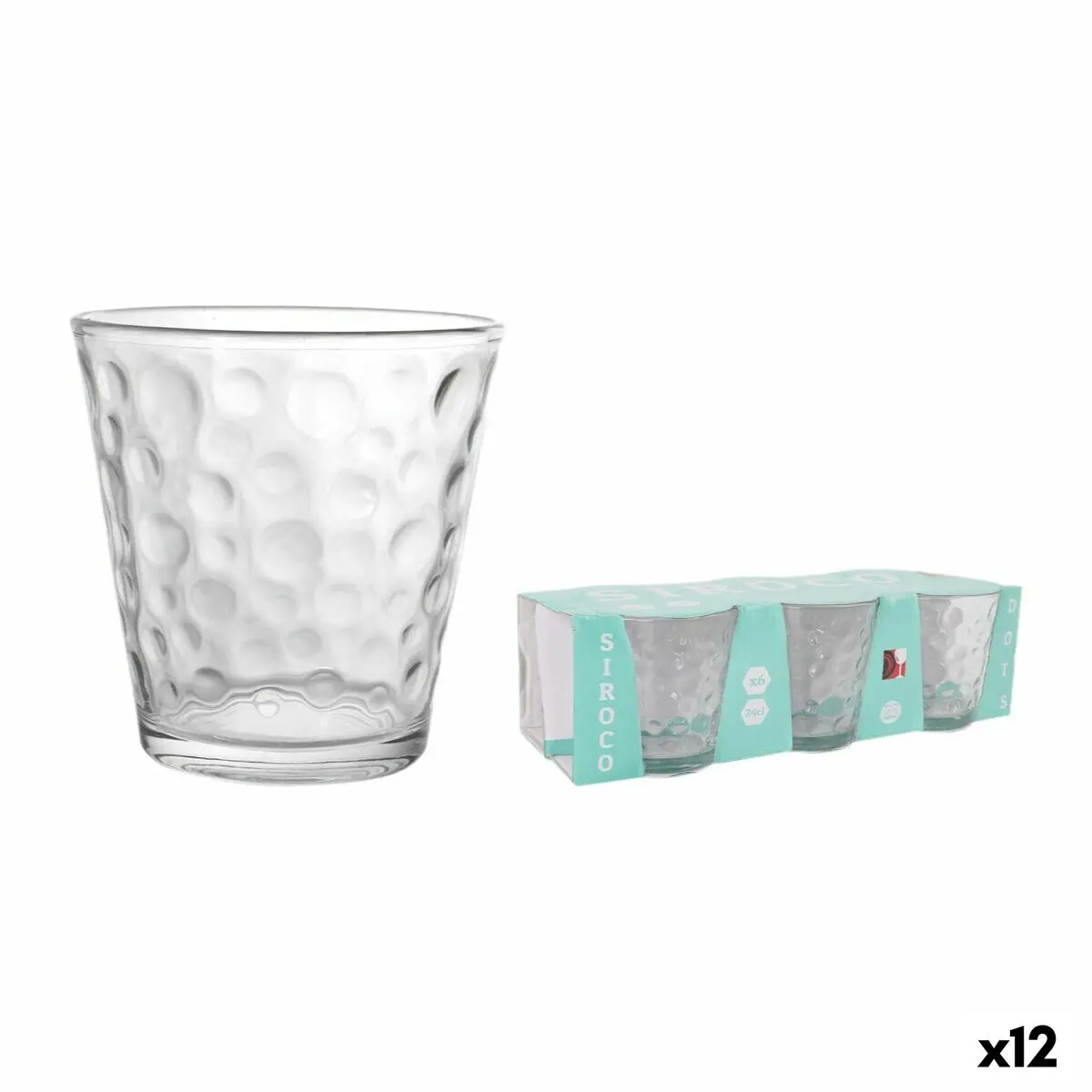 Set Of Glasses La Mediterránea Siroco Dots 6 Pieces (12 Units) 1