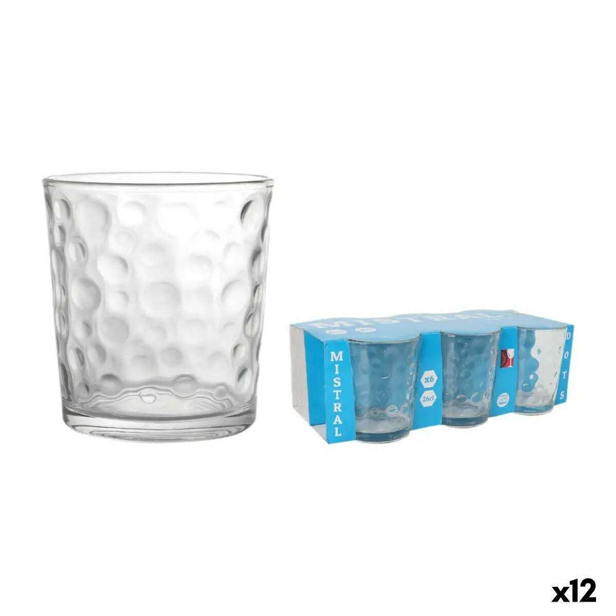 Set Of Glasses La Mediterránea Mistral Dots 6 Pieces (12 Units) 1