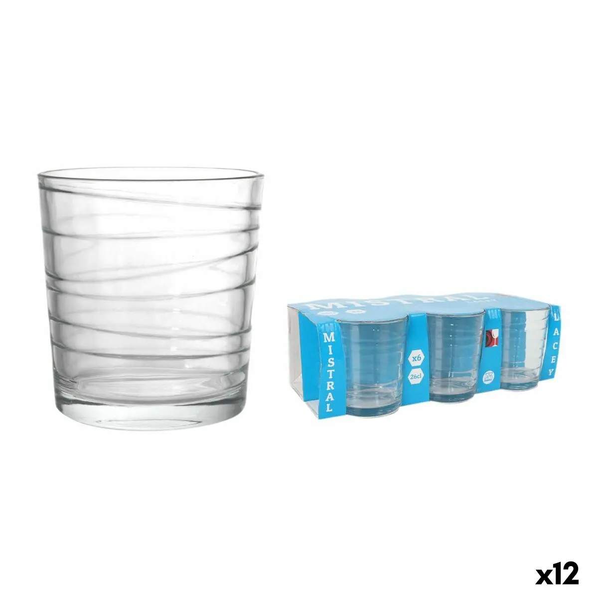 Set Of Glasses La Mediterránea Mistral Lacey 6 Pieces (12 Units) 1