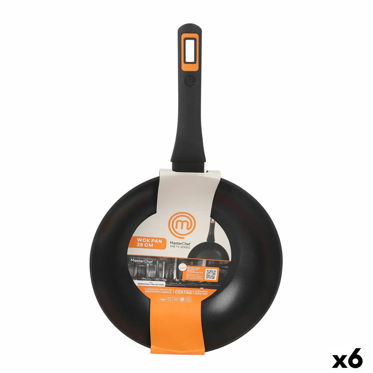 Wok Pan Masterchef 28 Cm (6 Units) 1