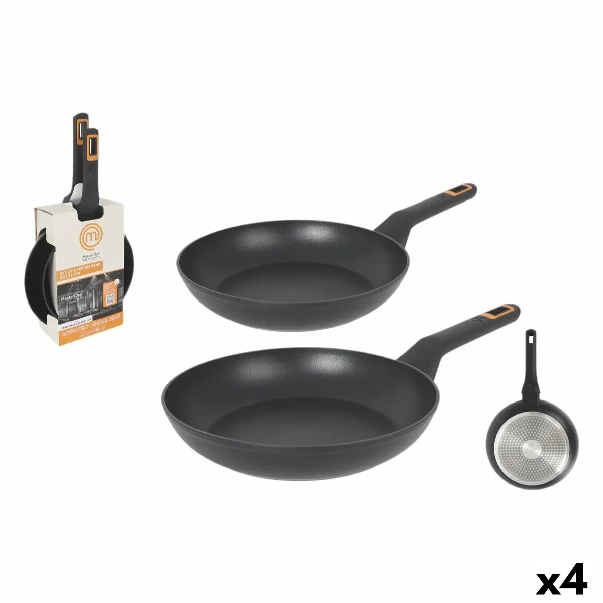 Set Of Frying Pans Masterchef 2,5 Mm (4 Units) 1