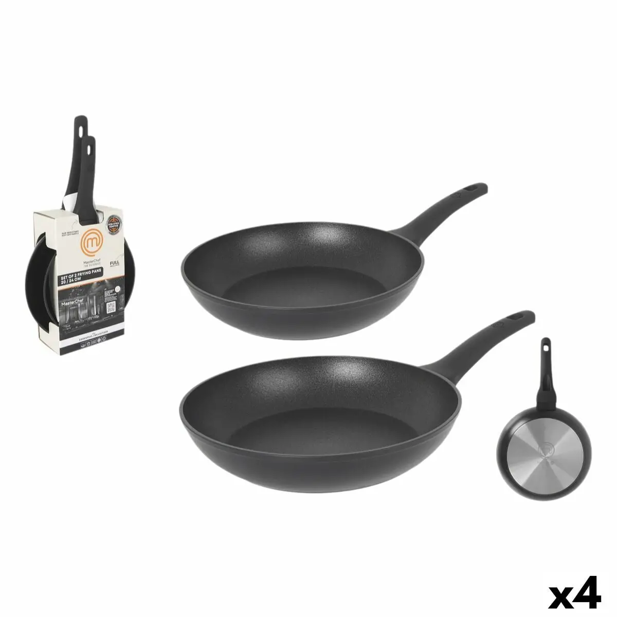 Set Of Frying Pans Masterchef 24 Cm 20 Cm (4 Units) 1