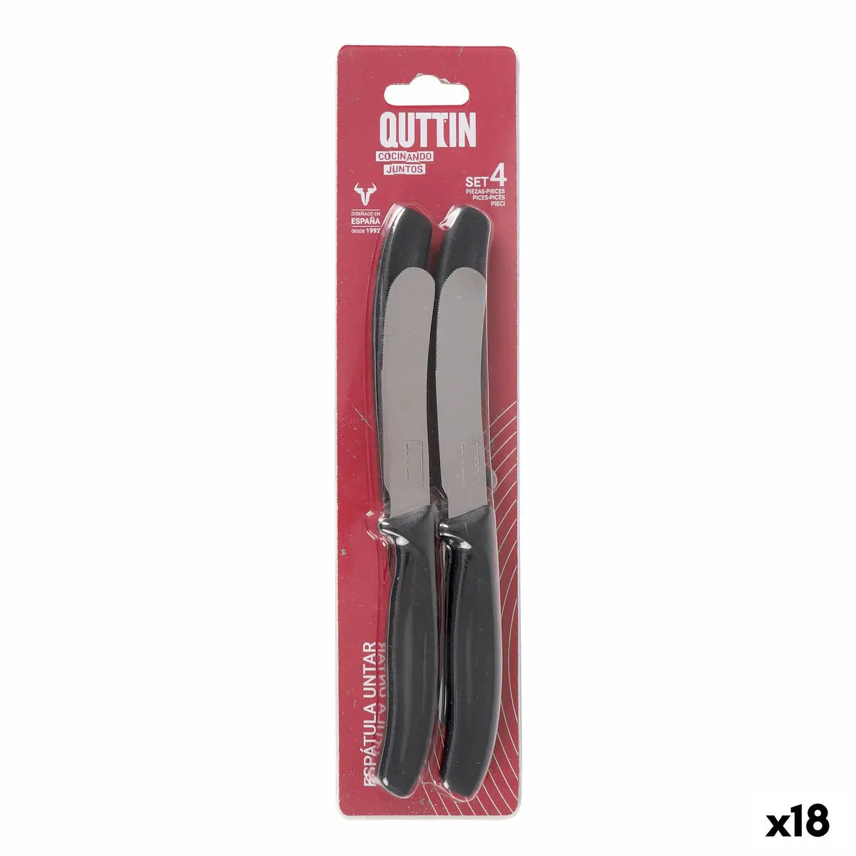 Kitchen Knife Quttin Basic 8 Cm 4 Pieces (18 Units) 1