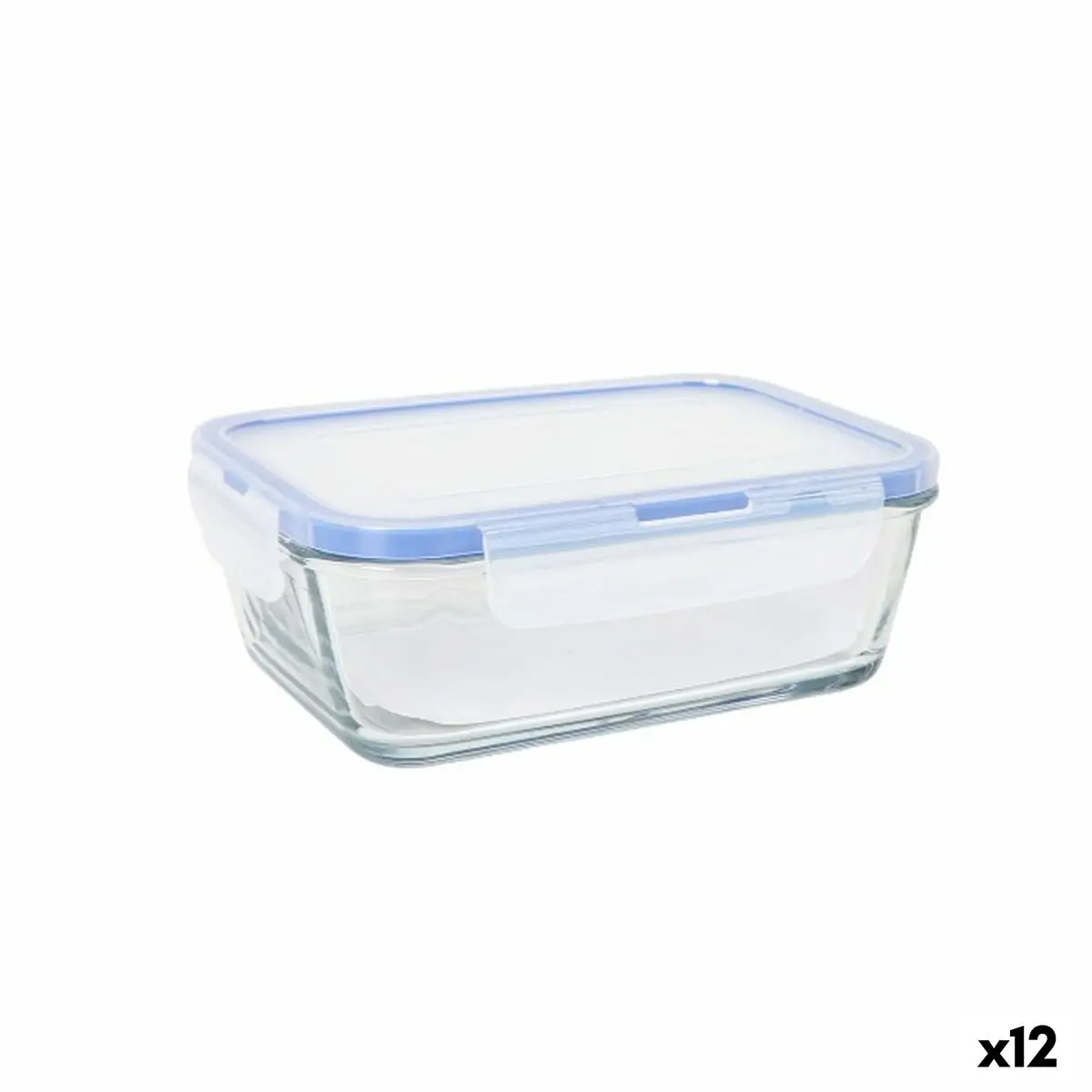 Hermetic Lunch Box Lav Grey Transparent 0,8 L (12 Units) 1