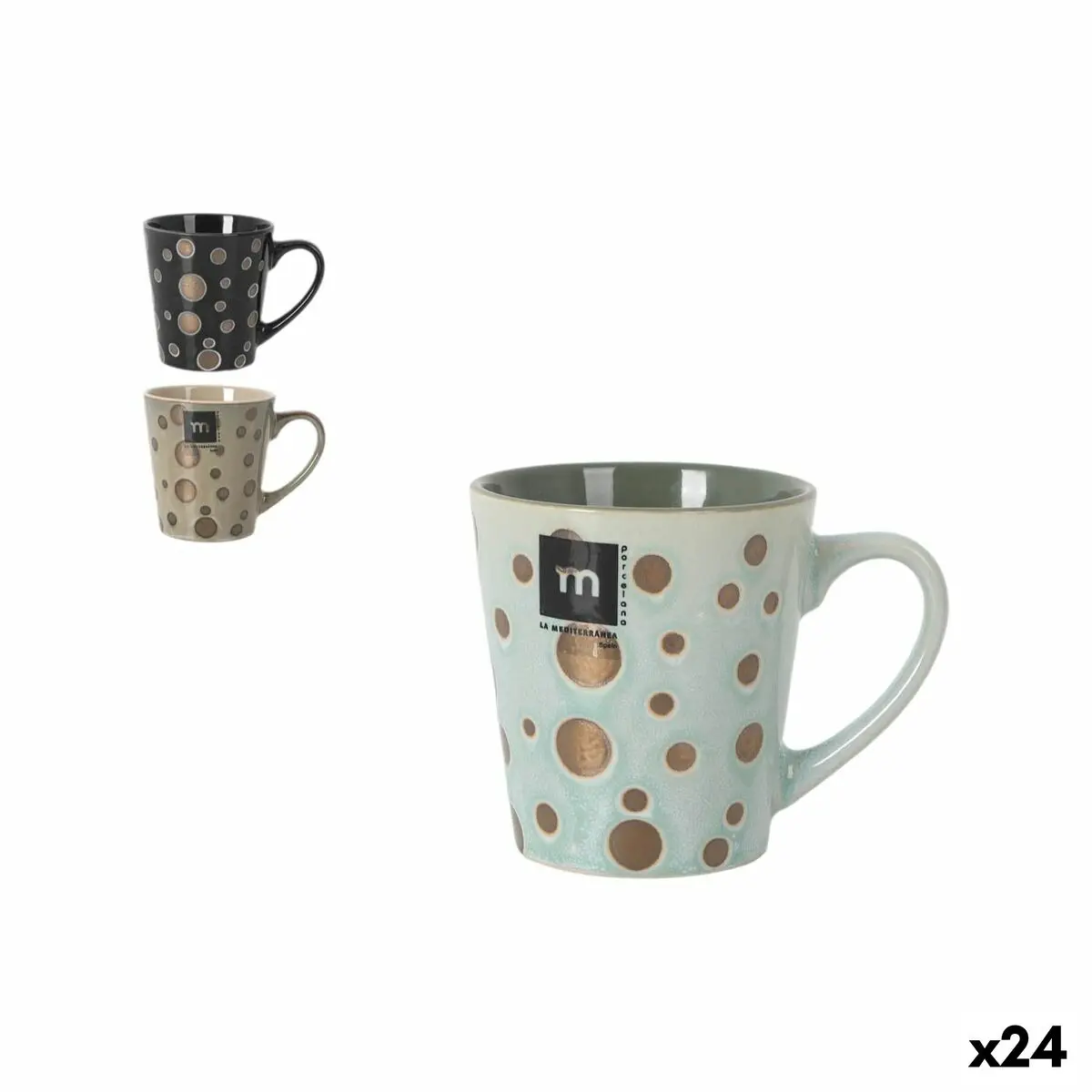 Tea And Coffee Cup La Mediterránea Lunas 220 Ml Moon (24 Units) 1