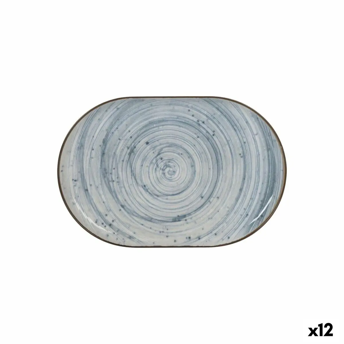Serving Platter La Mediterránea Swirl Oval 30 X 20 X 2,5 Cm (12 Units) 1