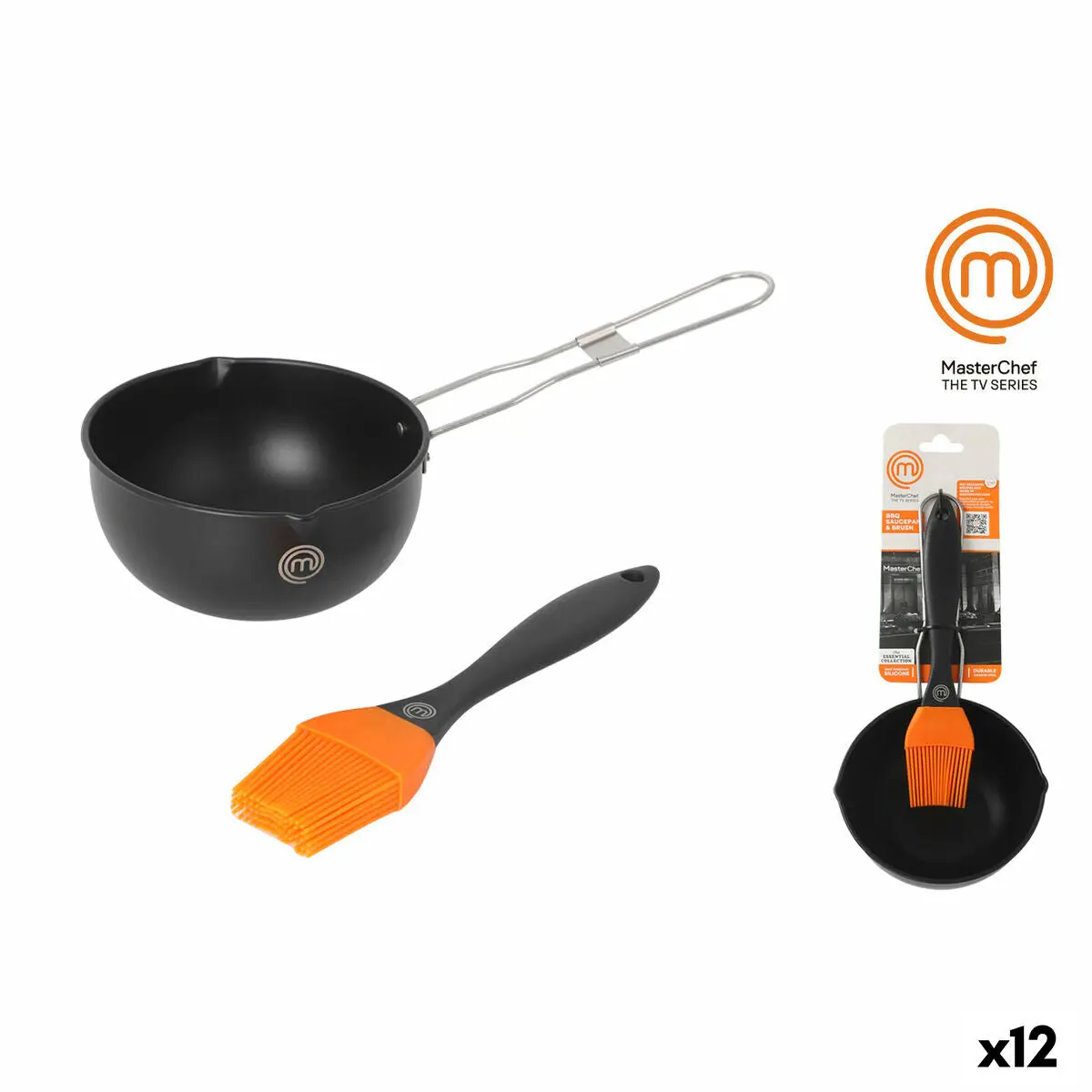 Barbecue Utensils Set Masterchef 11,5 X 6 Cm Paintbrush (12 Units) 1