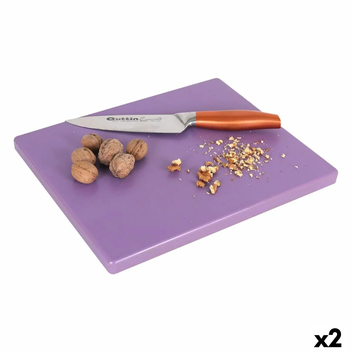 Cutting Board Violet 40 X 40 X 4 Cm (2 Units) 1