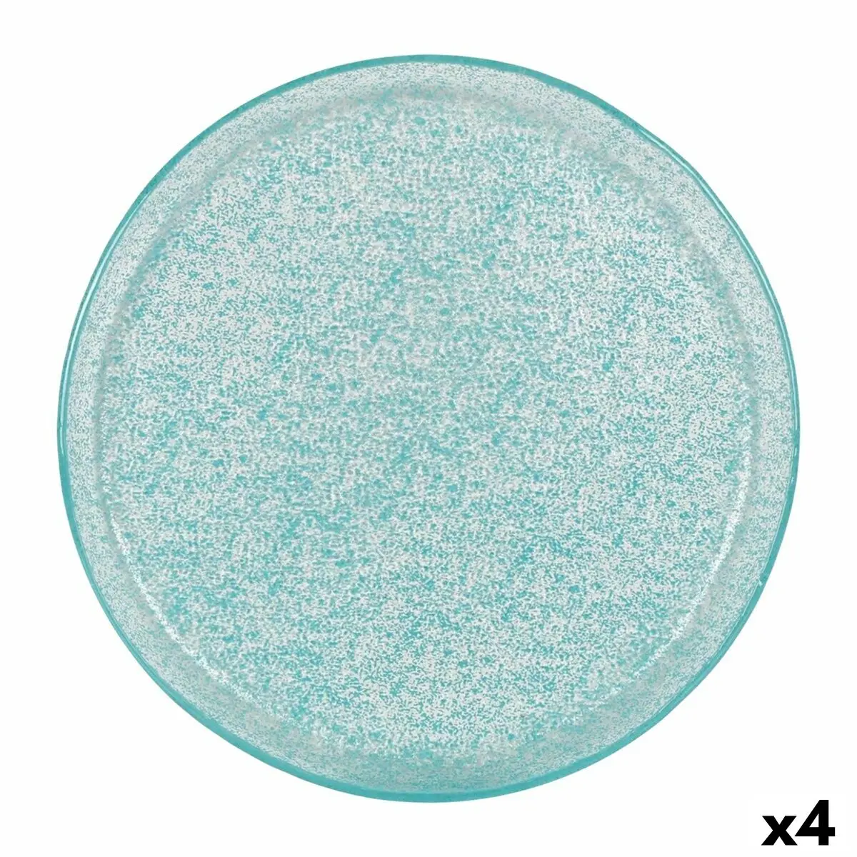Flat Plate Samaritaine Turquoise Ø 27 Cm (6 Units) 1