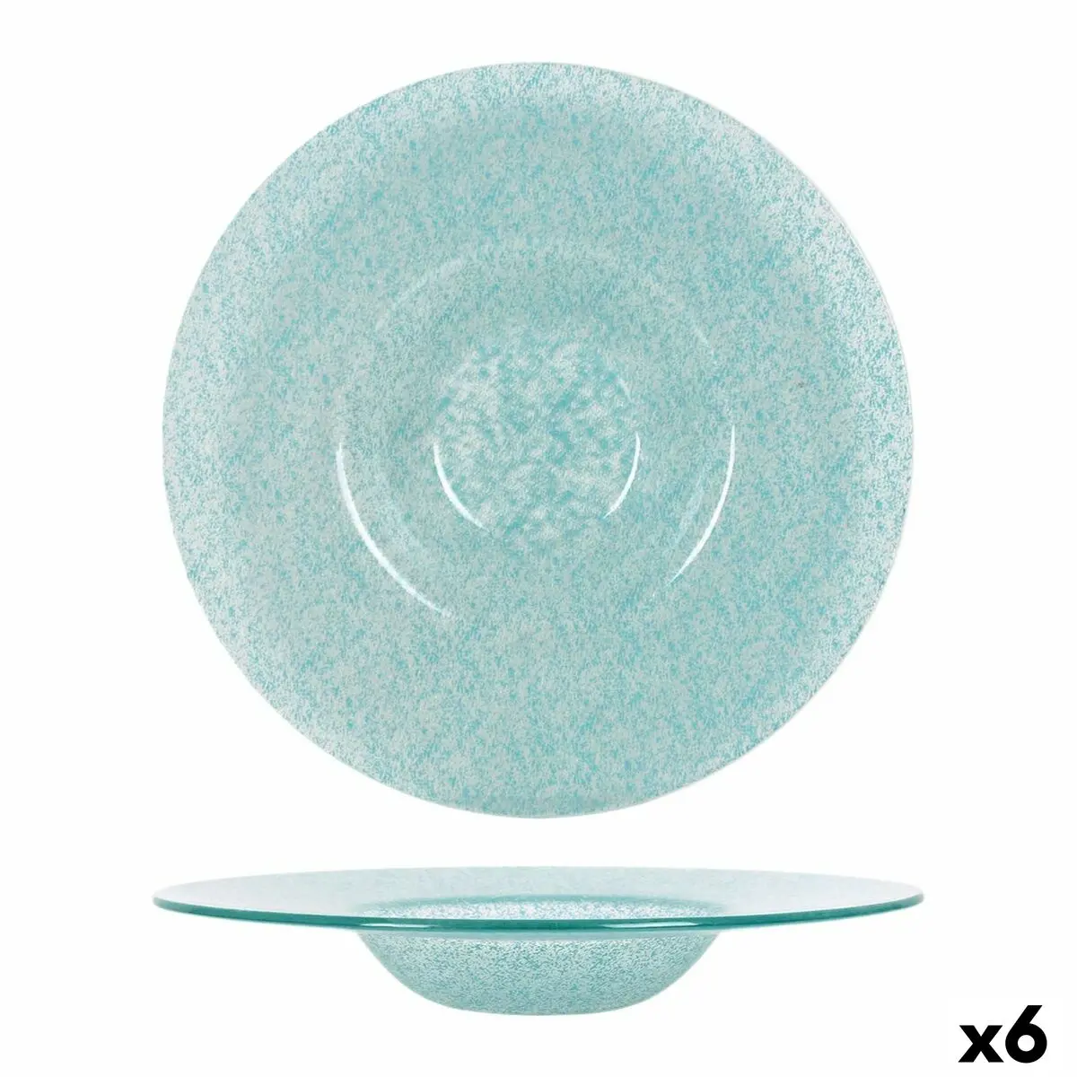 Deep Plate Samaritaine Turquoise Ø 30 Cm (6 Units) 1