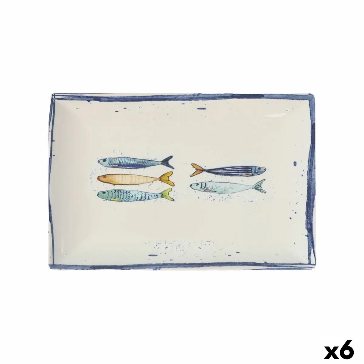 Serving Platter La Mediterránea Peixe Rectangular Fish 30 X 20 X 2,5 Cm (6 Units) 1