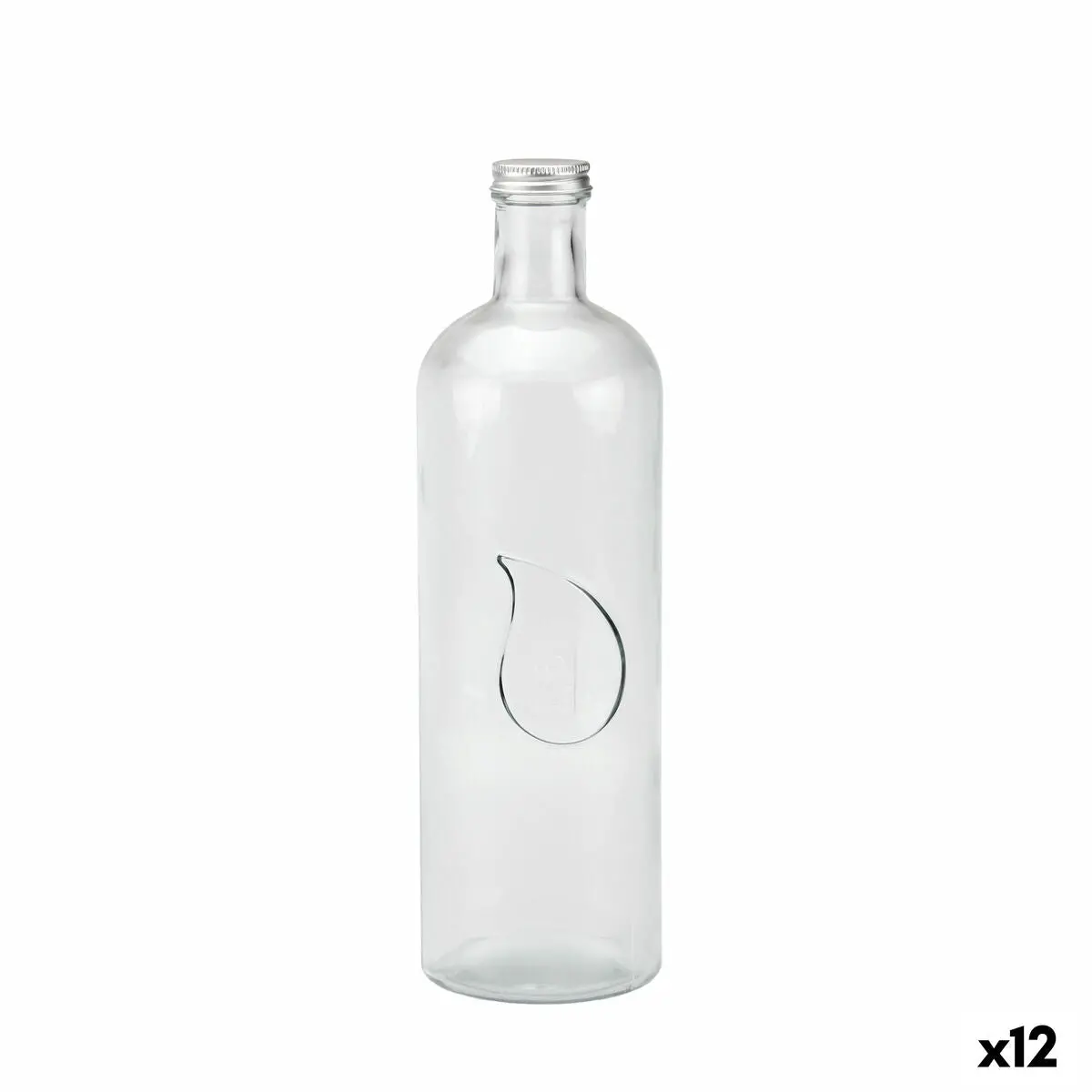 Glass Bottle La Mediterránea Metal Glass 1,6 L (12 Units) 1
