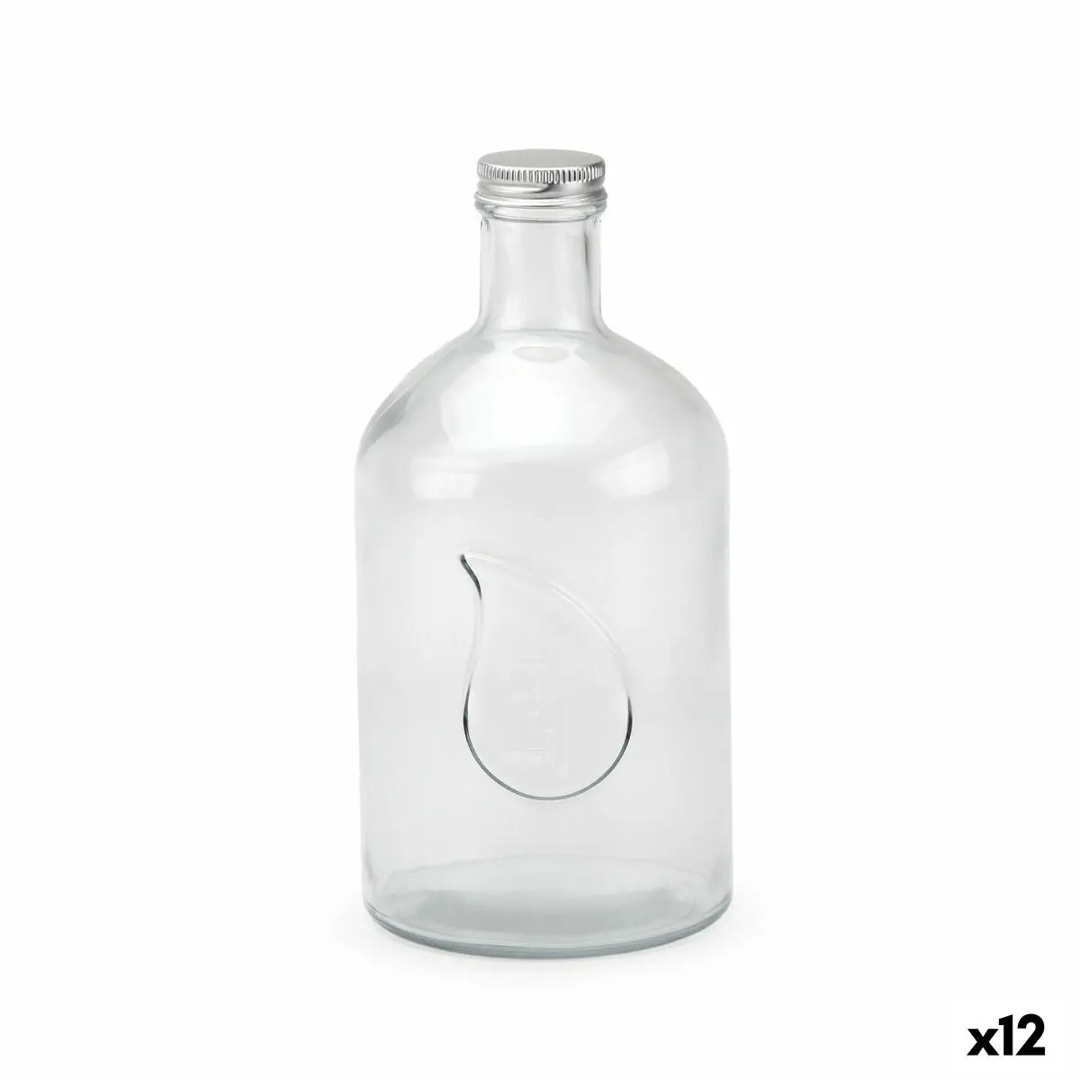 Glass Bottle La Mediterránea Metal Glass 1,4 L (12 Units) 1