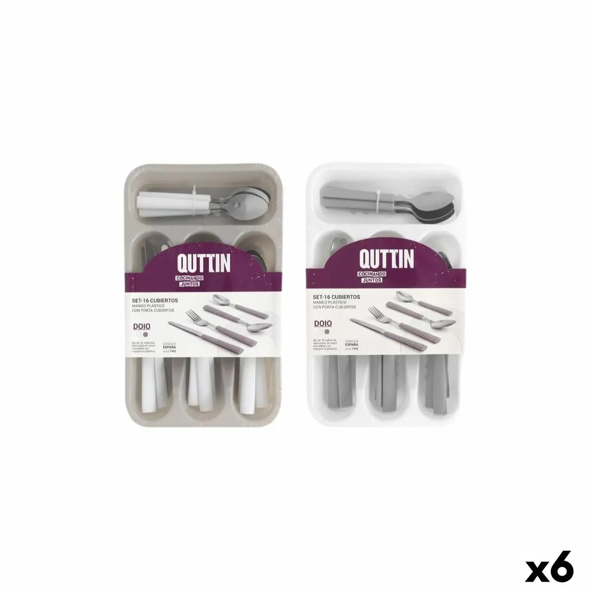 Cutlery Quttin Plastic 16 Pieces 17 Pieces (6 Units) 1