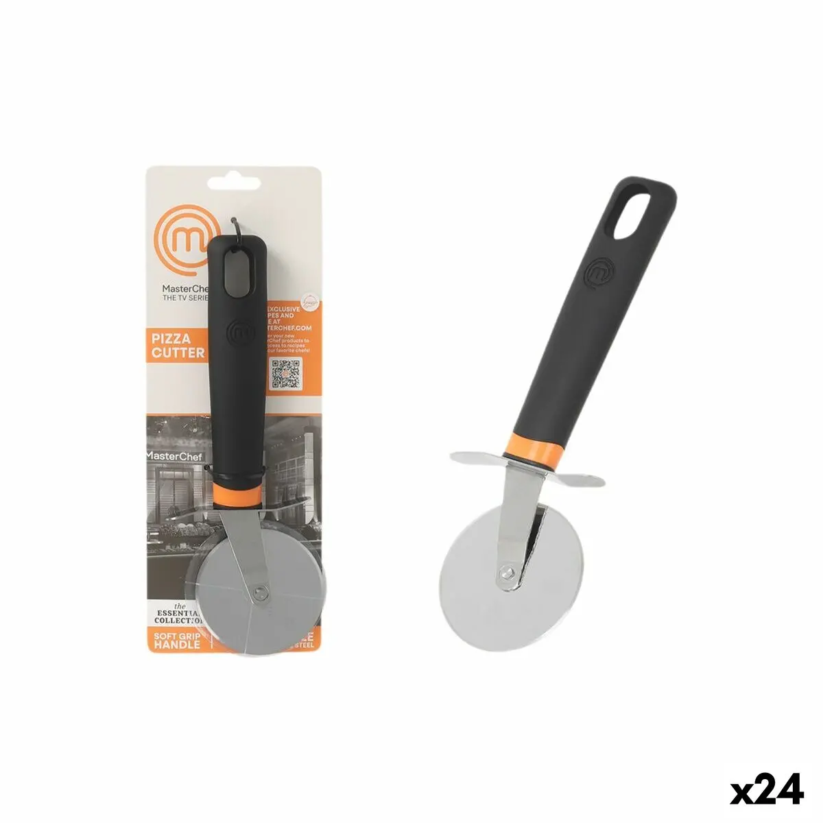 Pizza Cutter Masterchef Stainless Steel (24 Units) 1
