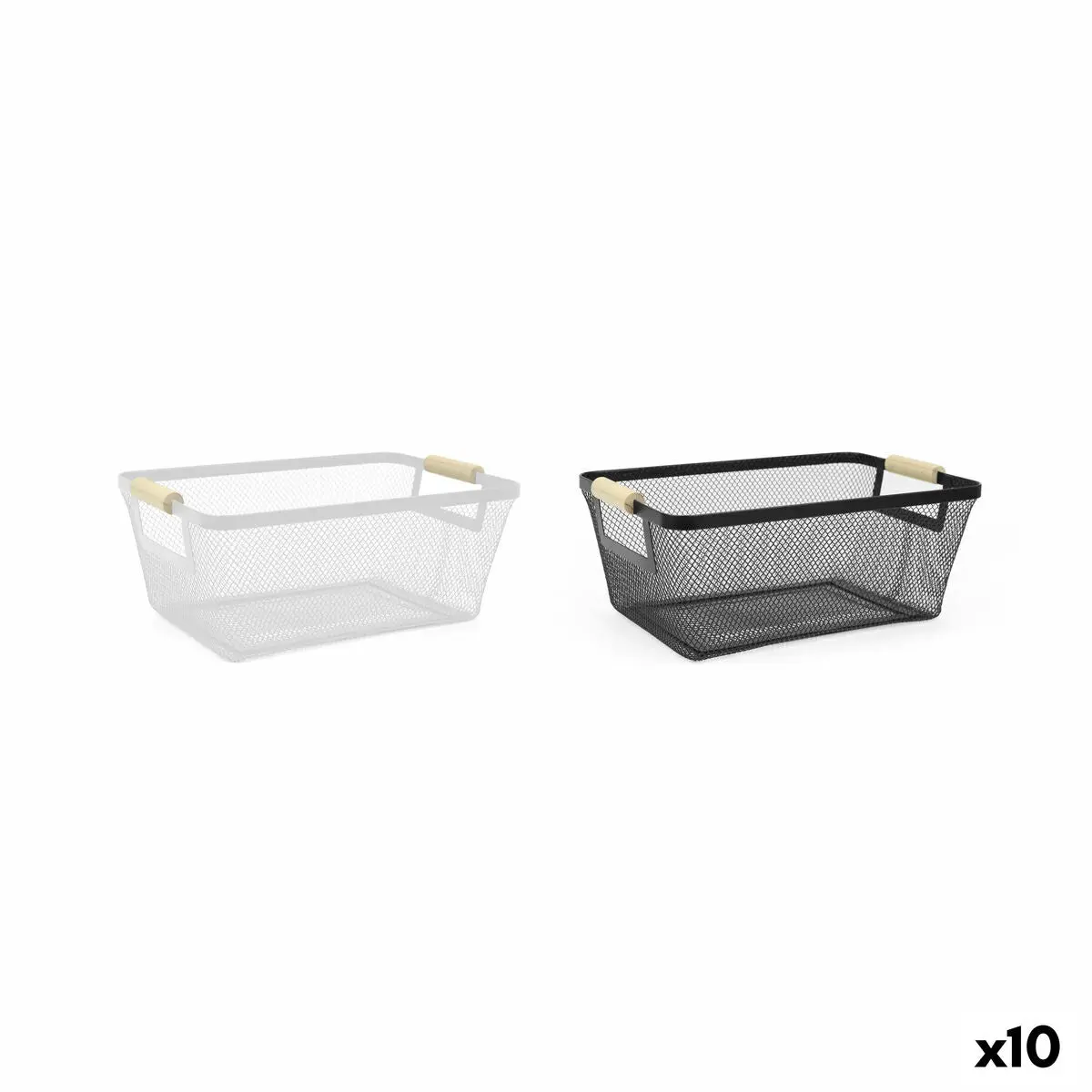 Multi-Purpose Basket Confortime Metal 33,2 X 22,6 X 13,5 Cm (10 Units) 1
