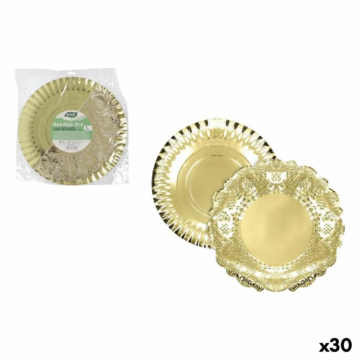Snack Tray Algon Circular 35 Cm (30 Units) 1