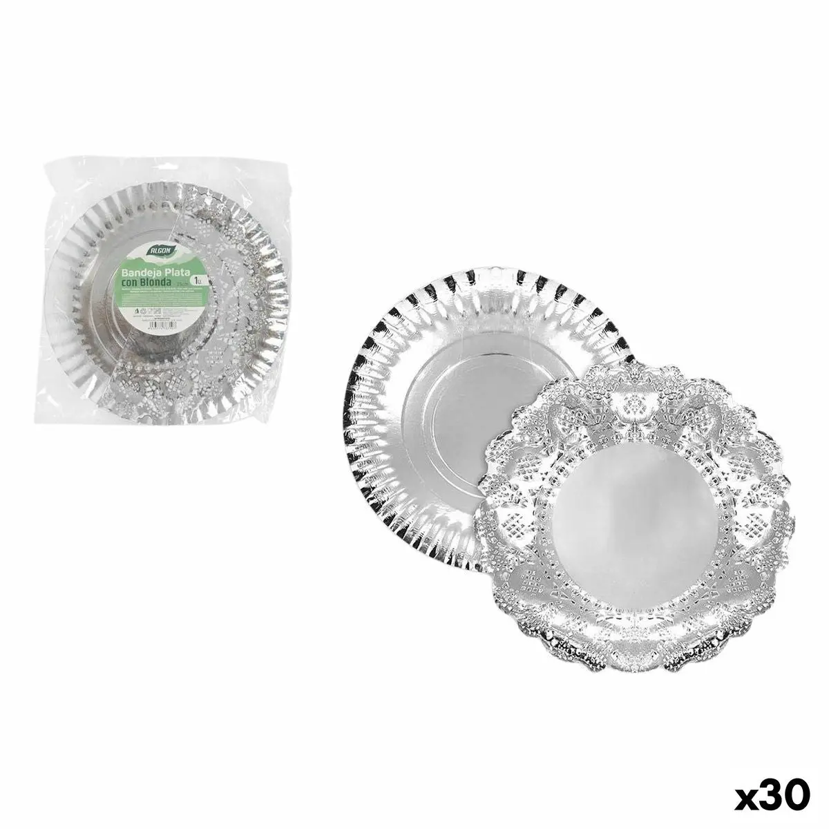 Snack Tray Algon Circular 35 Cm (30 Units) 1