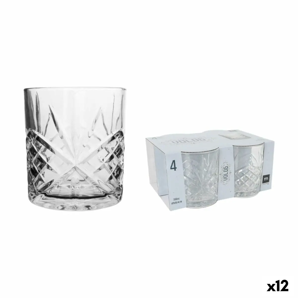 Set Of Glasses La Mediterránea Volos 4 Pieces (12 Units) 1