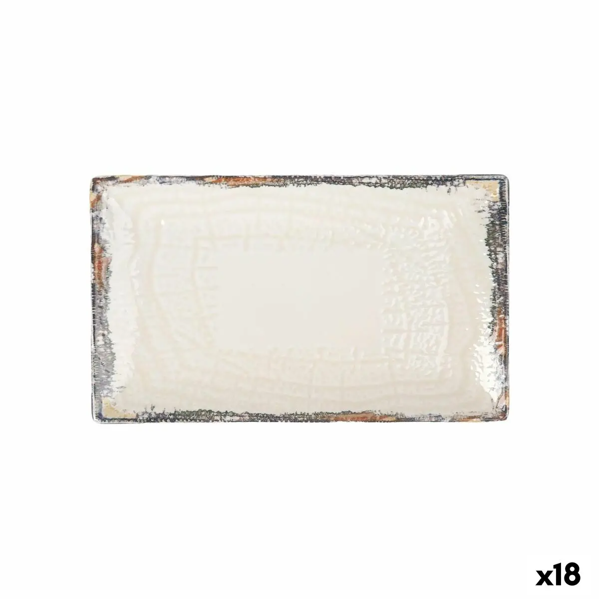 Serving Platter La Mediterránea Albus Rectangular 25,3 X 15 X 2 Cm (18 Units) 1