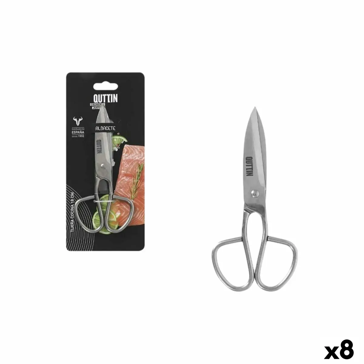 Kitchen Scissors Quttin Albacete 18 Cm (8 Units) 1