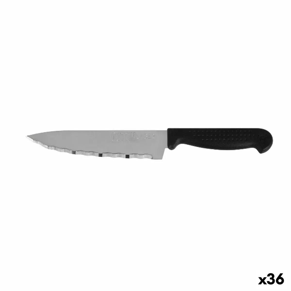 Kitchen Knife Quttin Laser Black Silver 28 X 6 X 1,3 Cm (36 Units) 1
