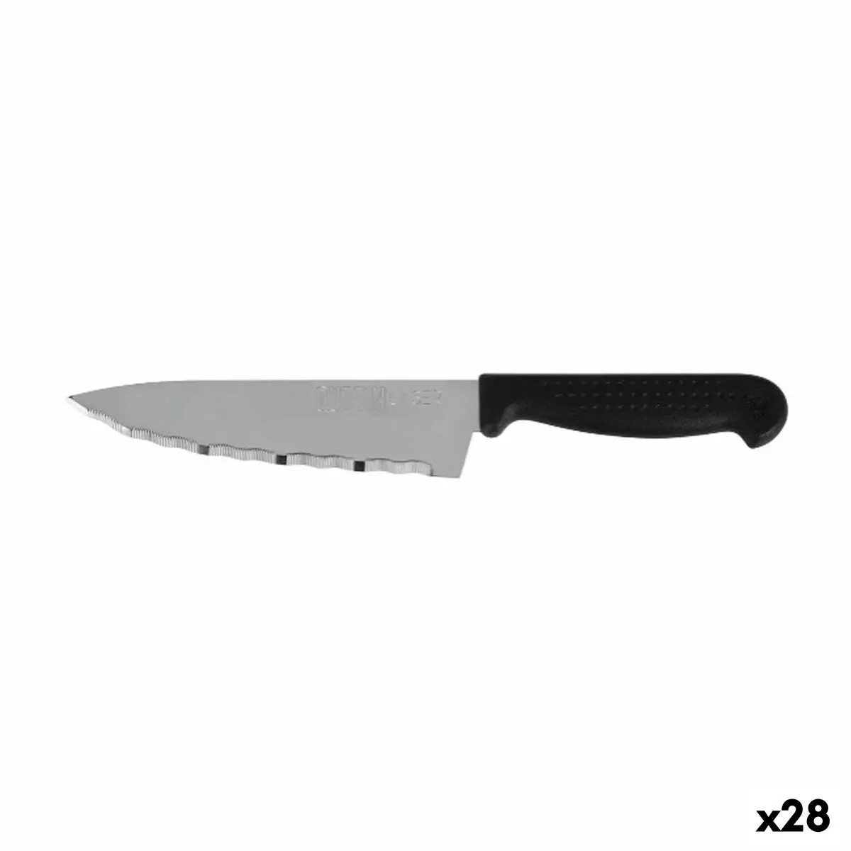 Kitchen Knife Quttin Laser Black Silver 28 X 6 X 1,3 Cm (28 Units) 1