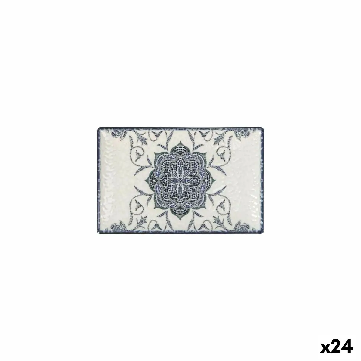 Serving Platter La Mediterránea Rosetta Rectangular 20 X 13 X 2 Cm (24 Units) 1