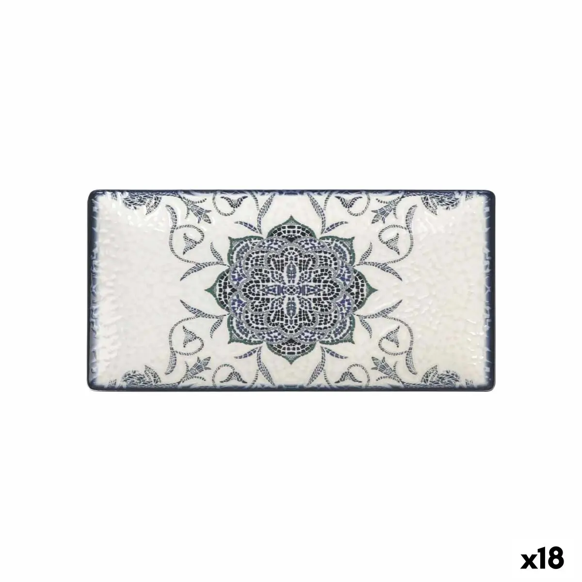 Serving Platter La Mediterránea Rosetta Rectangular 30 X 15 X 2 Cm (18 Units) 1