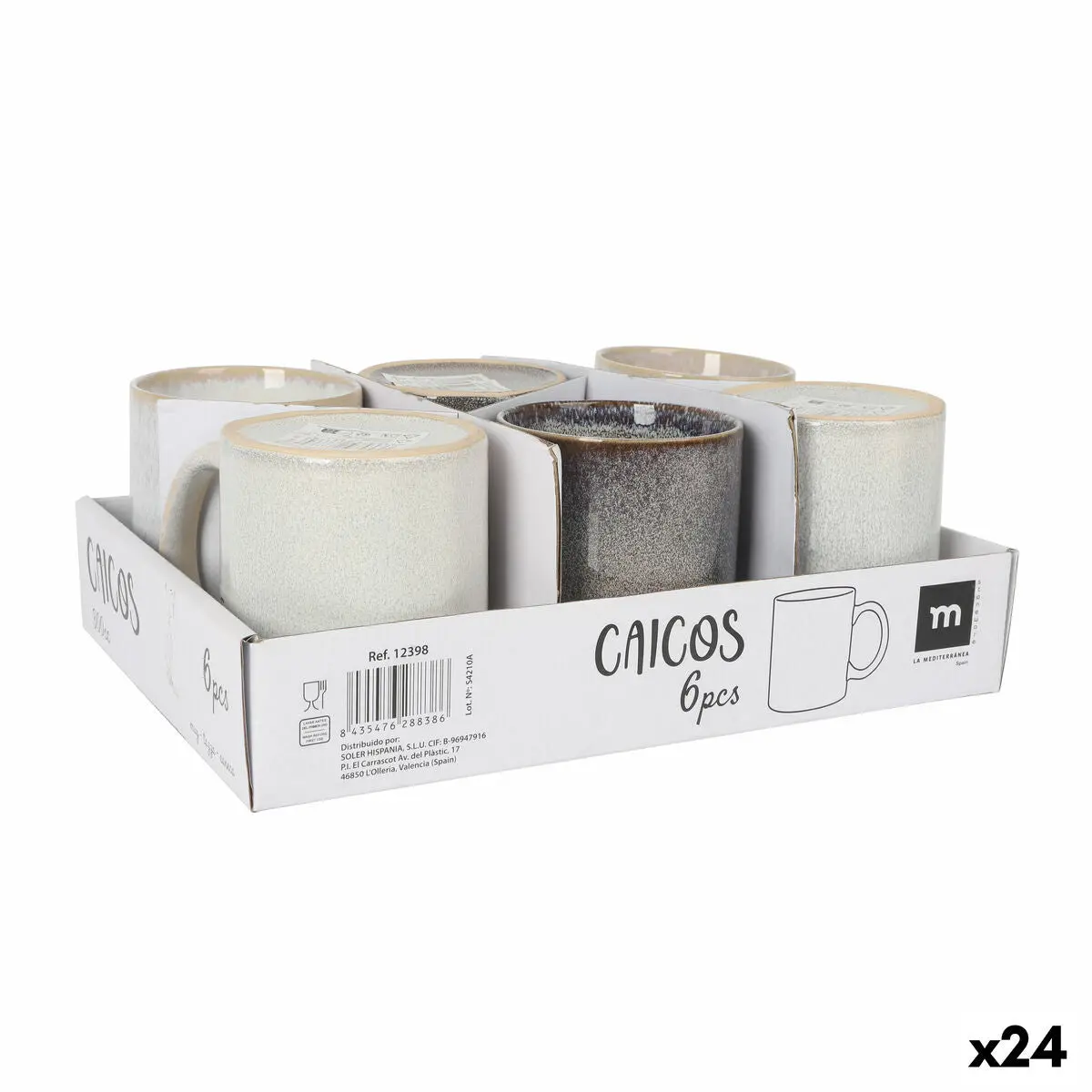 Mug La Mediterránea Caicos Rectangular 300 Ml (24 Units) 1