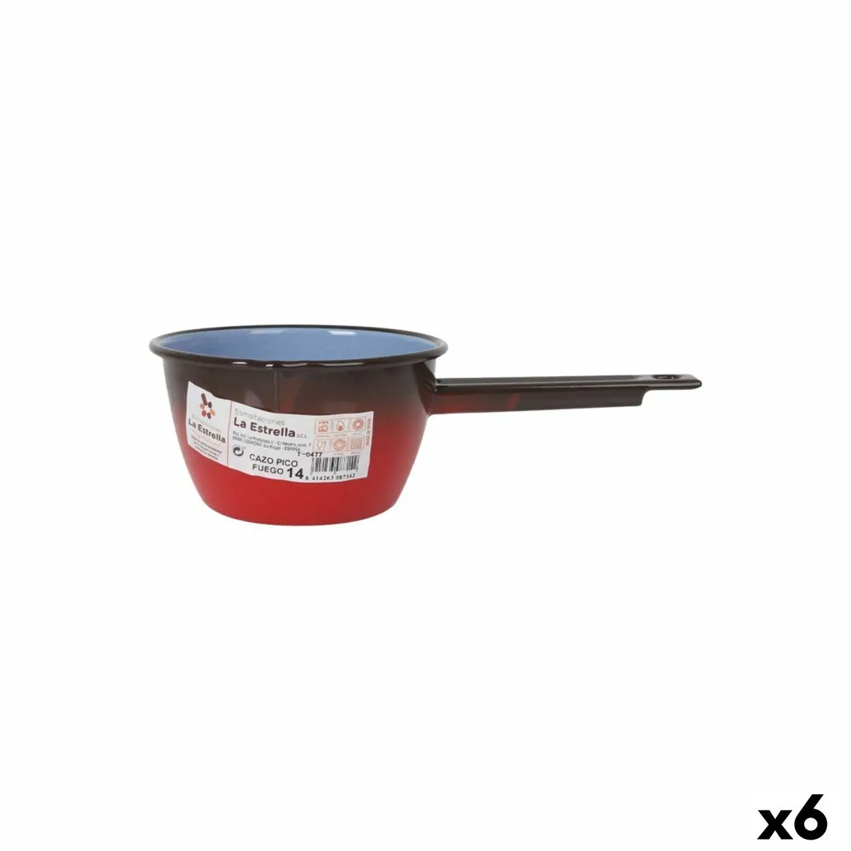Saucepan La Estrella Fuego 1,1 L 28,8 X 15,3 X 9 Cm (6 Units) 1