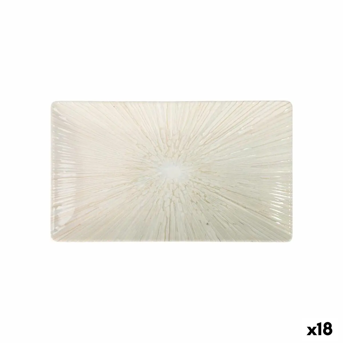 Serving Platter La Mediterránea Anya Rectangular 25,3 X 15 X 2 Cm (18 Units) 1