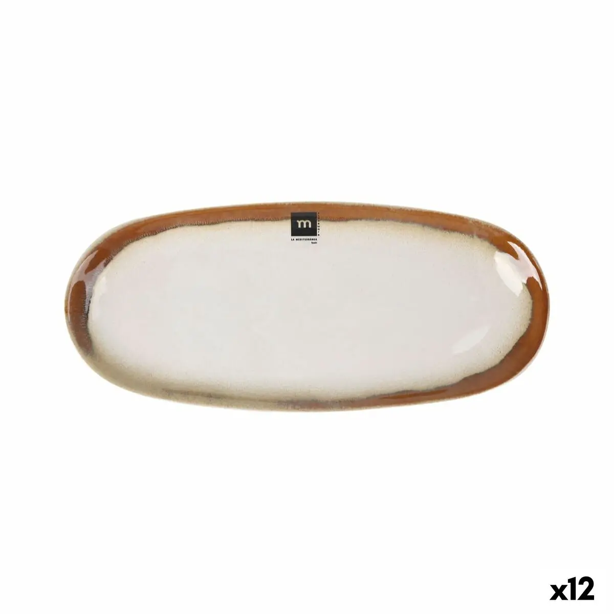 Serving Platter La Mediterránea Fustam Oval 33,8 X 15,2 X 2,6 Cm (12 Units) 1